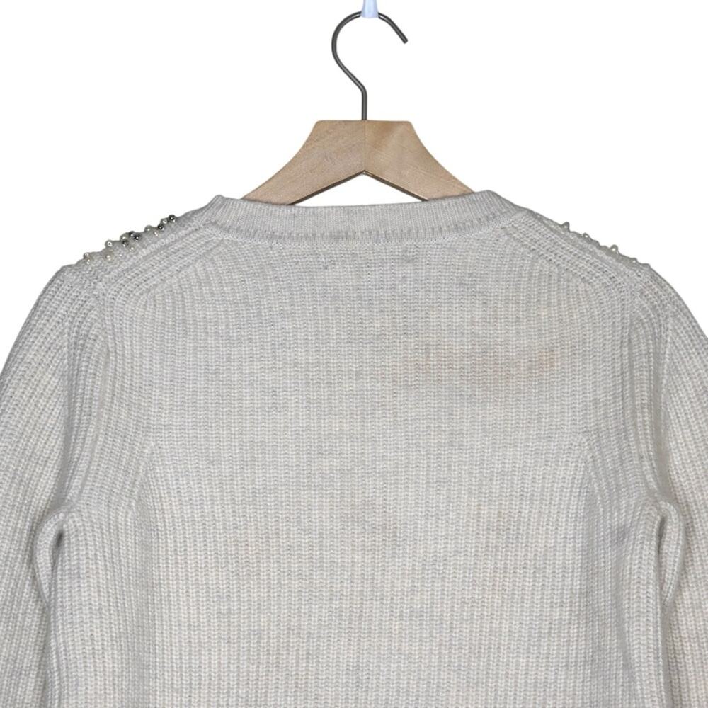 Banana Republic Womens M Pearl Silver Bead Merino Wool Alpaca Blend Sweater - Picture 4 of 8